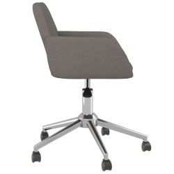 Chaises pivotantes à manger lot de 2 Gris foncé Tissu 