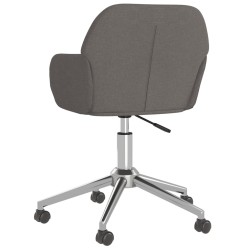 Chaises pivotantes à manger lot de 2 Gris foncé Tissu 