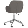 Chaises pivotantes à manger lot de 2 Gris foncé Tissu 