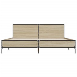 Cadre de lit sans matelas chêne sonoma 180x200 cm 