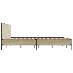 Cadre de lit sans matelas chêne sonoma 180x200 cm 