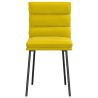 Chaises à manger lot de 4 jaune velours 