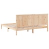 Cadre de lit extra long sans matelas 200x220 cm bois massif 