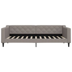 Lit de repos sans matelas taupe 90x200 cm tissu 