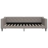 Lit de repos sans matelas taupe 90x200 cm tissu 