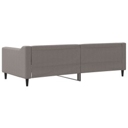 Lit de repos sans matelas taupe 90x200 cm tissu 