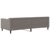 Lit de repos sans matelas taupe 90x200 cm tissu 