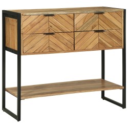 Table Console 90x35x80 cm Bois massif Acacia 