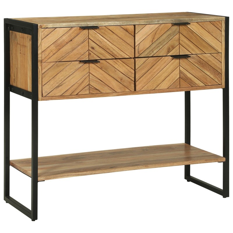 Table Console 90x35x80 cm Bois massif Acacia 