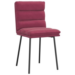 Chaises à manger lot de 4 Rouge bordeaux Velours 