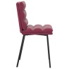 Chaises à manger lot de 4 Rouge bordeaux Velours 