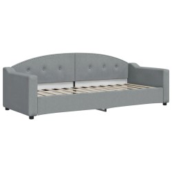 Lit de repos sans matelas gris clair 80x200 cm tissu 