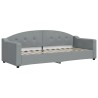 Lit de repos sans matelas gris clair 80x200 cm tissu 