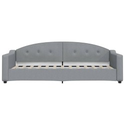 Lit de repos sans matelas gris clair 80x200 cm tissu 