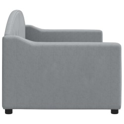 Lit de repos sans matelas gris clair 80x200 cm tissu 