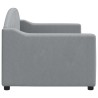 Lit de repos sans matelas gris clair 80x200 cm tissu 