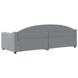 Lit de repos sans matelas gris clair 80x200 cm tissu 