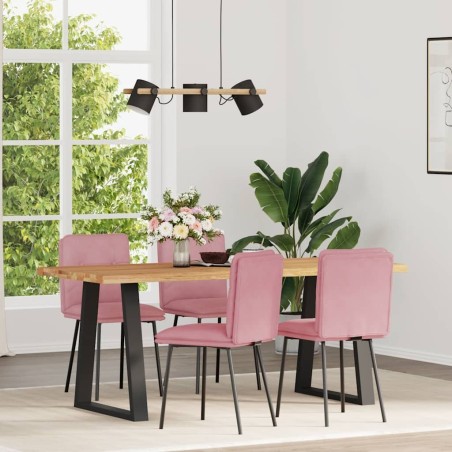 Chaises à manger lot de 4 Rose Velours 
