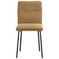 Chaises à manger lot de 4 marron velours 