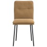 Chaises à manger lot de 4 marron velours 