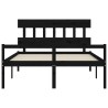 Lit pour personne âgée sans matelas noir bois massif 