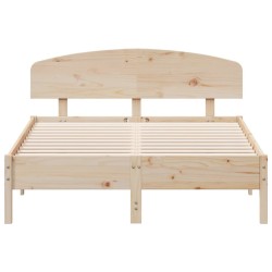 Cadre de lit sans matelas 140x190 cm bois de pin massif 