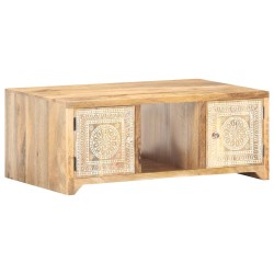 Table basse 90x50x35 cm Bois solide de manguier 