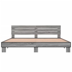 Cadre de lit sans matelas sonoma gris 180x200 cm 