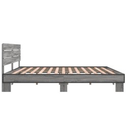 Cadre de lit sans matelas sonoma gris 180x200 cm 