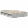 Cadre de lit sans matelas gris béton 135x190 cm 