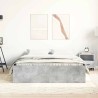 Cadre de lit sans matelas gris béton 135x190 cm 