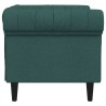 Fauteuil Chesterfield vert foncé tissu 