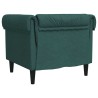 Fauteuil Chesterfield vert foncé tissu 