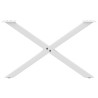 Pieds de table basse en forme de X, 2 pièces, blanc, 70 x (42-43) cm, acier 
