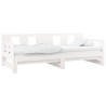 Lit coulissant sans matelas blanc 2x(80x200)cm 