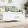Table basse Blanc brillant 100x50x45 cm Bois d'ingénierie 