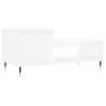 Table basse Blanc brillant 100x50x45 cm Bois d'ingénierie 