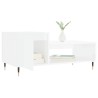 Table basse Blanc brillant 100x50x45 cm Bois d'ingénierie 