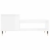 Table basse Blanc brillant 100x50x45 cm Bois d'ingénierie 