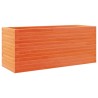 Jardinière cire marron 110x40x46 cm bois de pin massif 