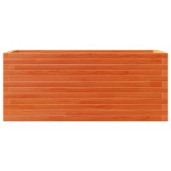 Jardinière cire marron 110x40x46 cm bois de pin massif 