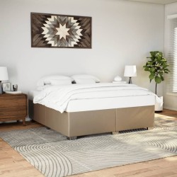 Cadre de lit sans matelas cappuccino 200x200 cm similicuir 