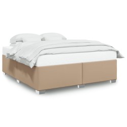 Cadre de lit sans matelas cappuccino 200x200 cm similicuir 