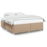Cadre de lit sans matelas cappuccino 200x200 cm similicuir 