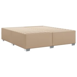 Cadre de lit sans matelas cappuccino 200x200 cm similicuir 