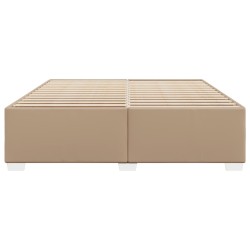 Cadre de lit sans matelas cappuccino 200x200 cm similicuir 