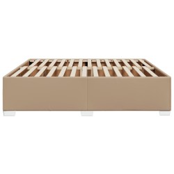Cadre de lit sans matelas cappuccino 200x200 cm similicuir 