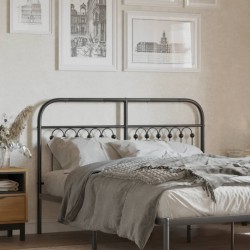 Tête de lit métal noir 135 cm 