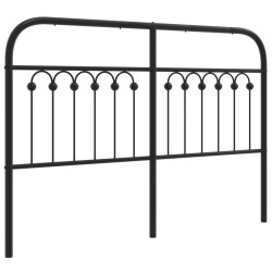 Tête de lit métal noir 135 cm 