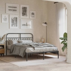Tête de lit métal noir 135 cm 